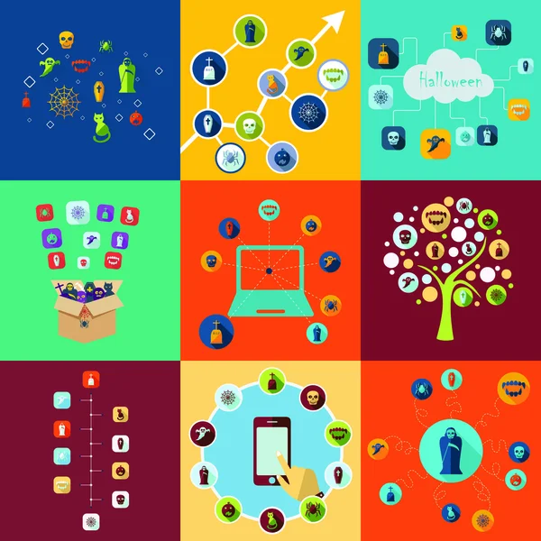 Set ile halloween gölge