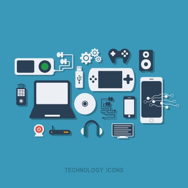 Gölge teknoloji simgeleri