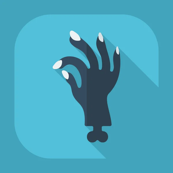 Design mit Schatten-Zombie-Hand — Stockvektor