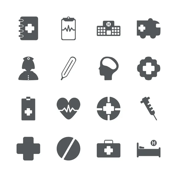 Shadow medical icons — Stock Vector