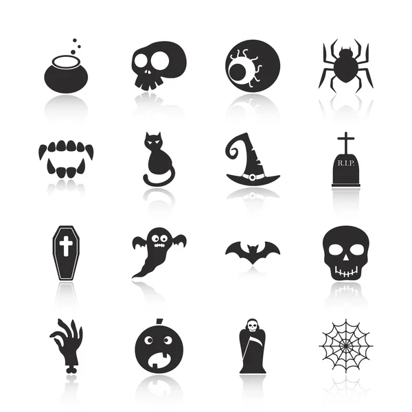 Diseño plano con sombra halloween — Archivo Imágenes Vectoriales