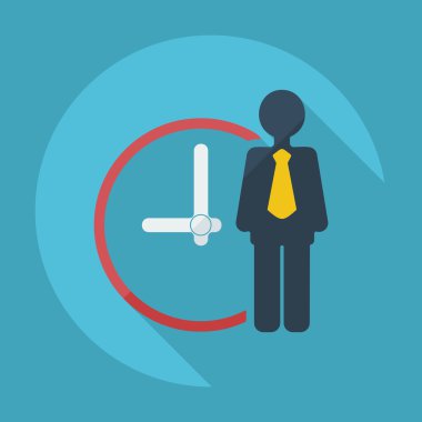 Düz simgesi: iş ve zaman