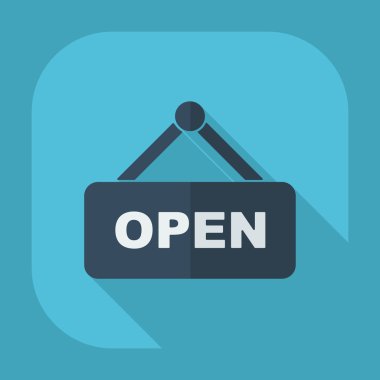 Düz simgesi: plaka açık