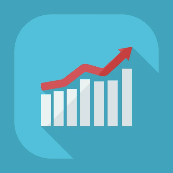 Icône plate : augmentation de notation — Image vectorielle