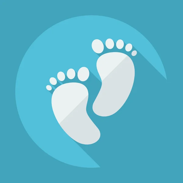 Flaches Symbol: Fußabdruck — Stockvektor