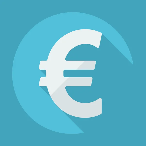 Icono plano: Euro — Vector de stock