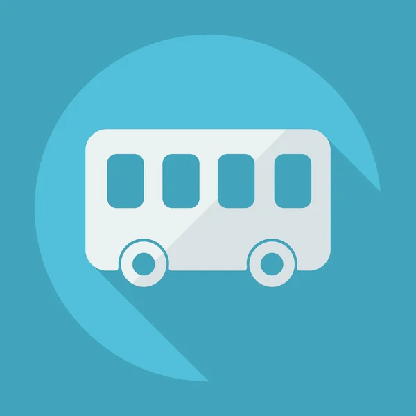 Platte pictogram: bus — Stockvector