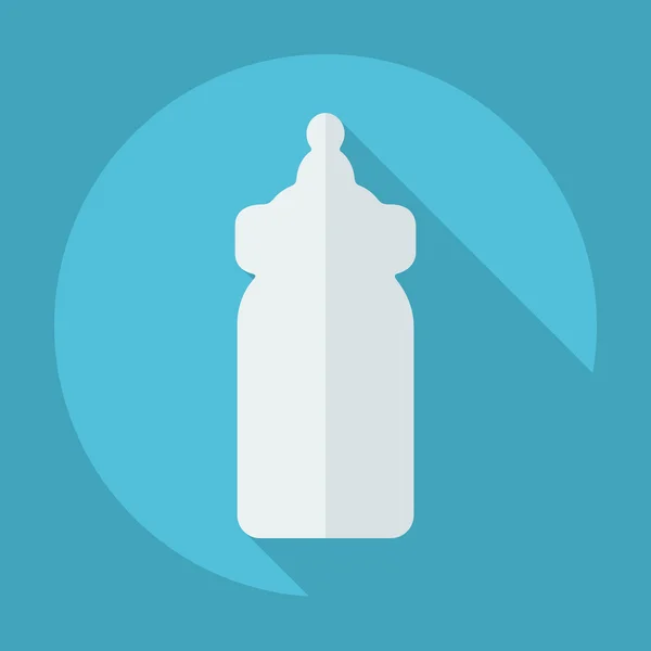 Flat icon: baby bottle — Stock Vector