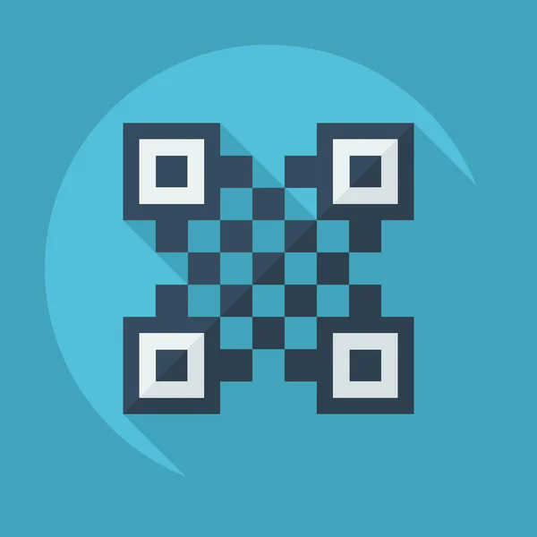 Icono plano: QR-Code — Archivo Imágenes Vectoriales