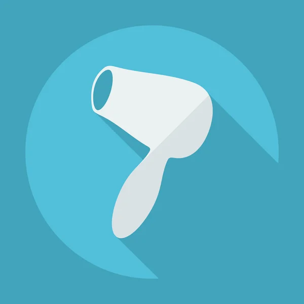 Flat icon: hairdryer — Stock Vector