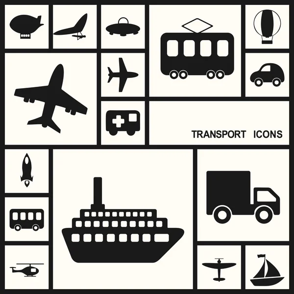 Platt design ikoner: transport — Stock vektor