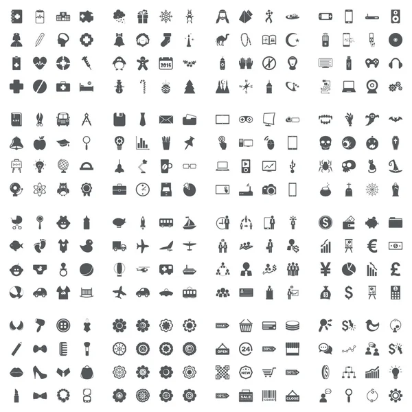 Large icons set — Stock Vector