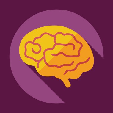 Gölge beyin ile düz modern tasarım