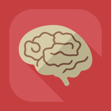 Gölge beyin ile düz modern tasarım