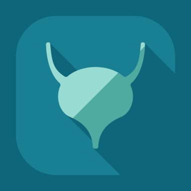 Gölge simgeleri mesane ile düz modern tasarım