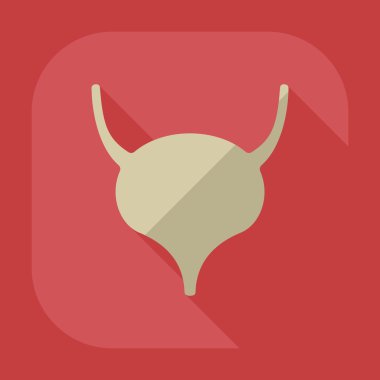 Gölge simgeleri mesane ile düz modern tasarım