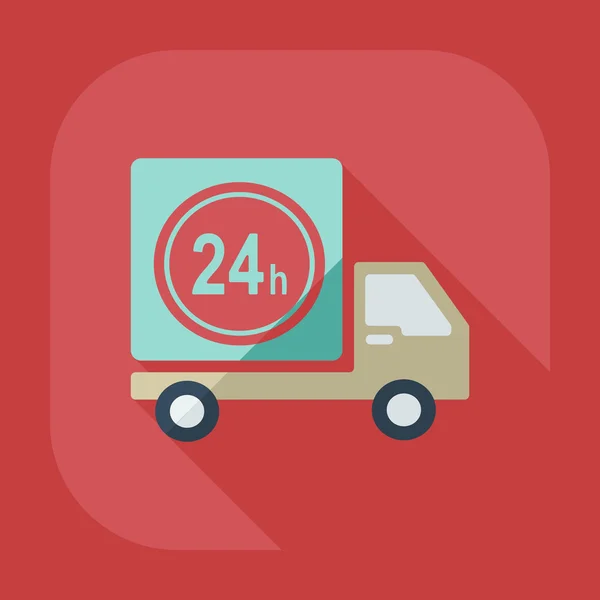 Flat modern design with shadow icons car shipping