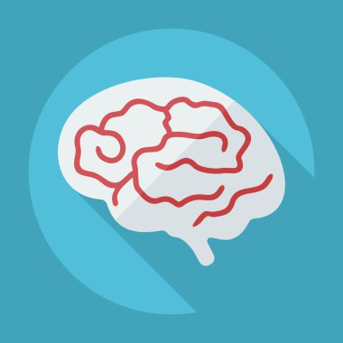 Gölge beyin ile düz modern tasarım