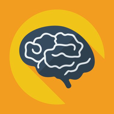 Gölge beyin ile düz modern tasarım