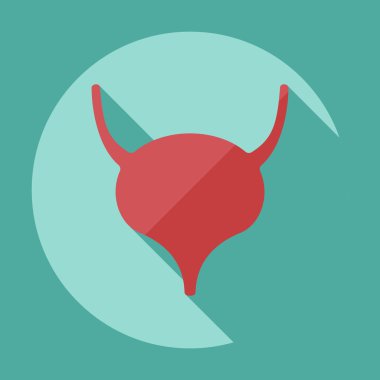 Gölge simgeleri mesane ile düz modern tasarım