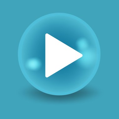 Gölge simgesi player ile düz modern tasarım