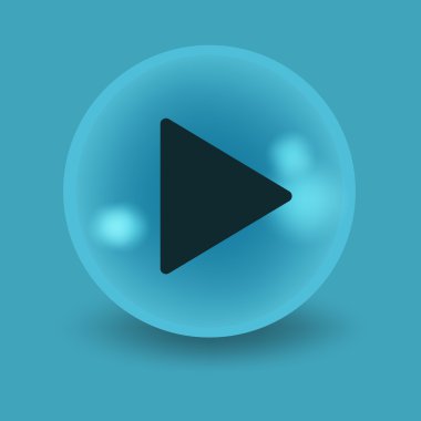 Gölge simgesi player ile düz modern tasarım