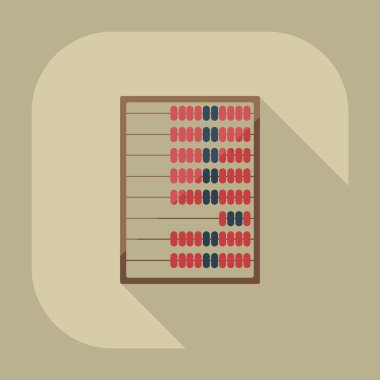 Gölge abacus simgesi olan düz modern tasarım
