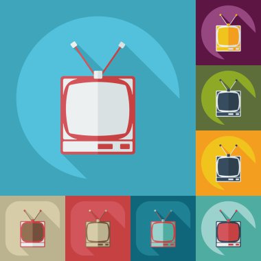 Gölge Tv anteni ile düz modern tasarım