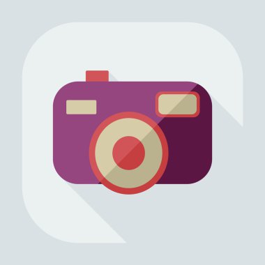 Gölge kamera simgesi ile düz modern tasarım