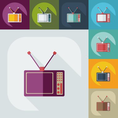 Gölge Tv anteni ile düz modern tasarım