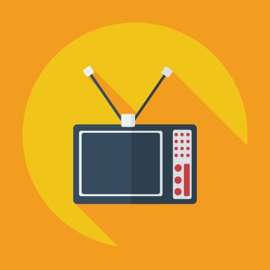 Gölge Tv anteni ile düz modern tasarım