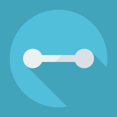 Gölge simgesi dumbbell ile düz modern tasarım