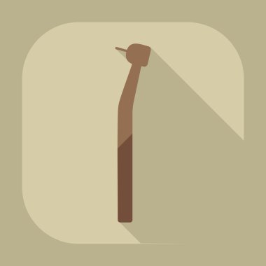 Gölge dişçi aracıyla düz modern tasarım