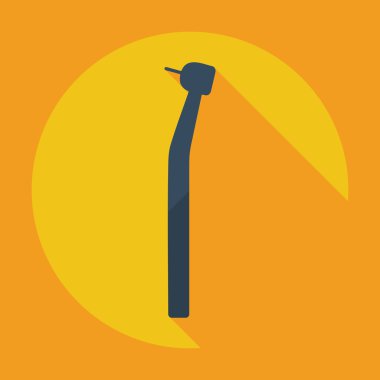 Gölge dişçi aracıyla düz modern tasarım