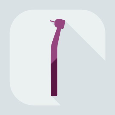 Gölge dişçi aracıyla düz modern tasarım