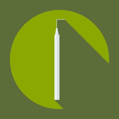 Gölge dişçi aracıyla düz modern tasarım