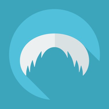 Gölge simgesi bıyıklı düz modern tasarım