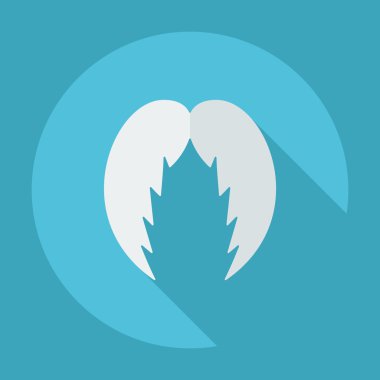 Gölge simgesi bıyıklı düz modern tasarım