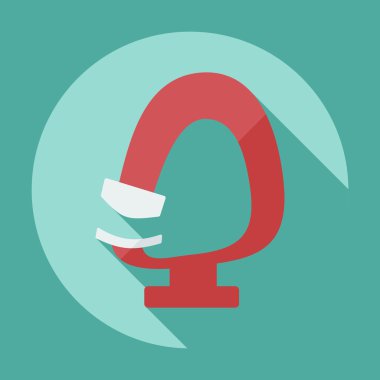 Gölge simgesi optik ile düz modern tasarım