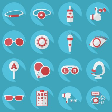 Gölge simgesi optik ile düz modern tasarım