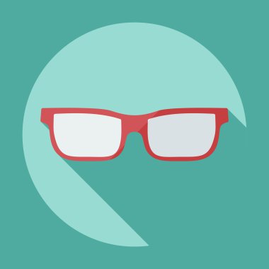 Gölge simgesi optik ile düz modern tasarım