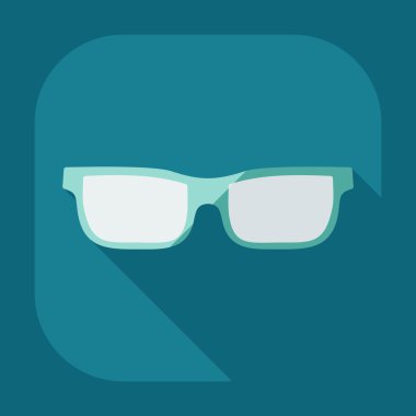 Gölge simgesi optik ile düz modern tasarım