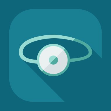 Gölge simgesi optik ile düz modern tasarım