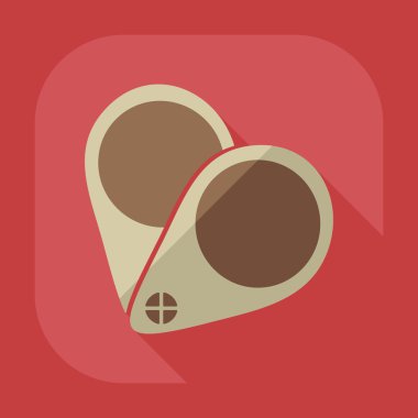 Gölge simgesi optik ile düz modern tasarım