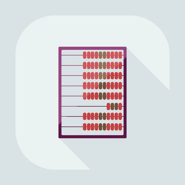 Gölge abacus simgesi olan düz modern tasarım — Stok Vektör