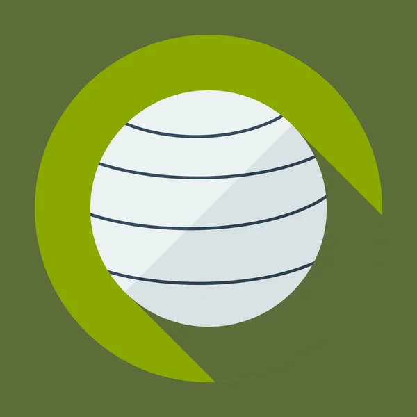 Design moderno e piatto con icona ombra Ball per il fitness — Vettoriale Stock