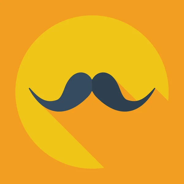 Flat modern design with shadow icon mustache