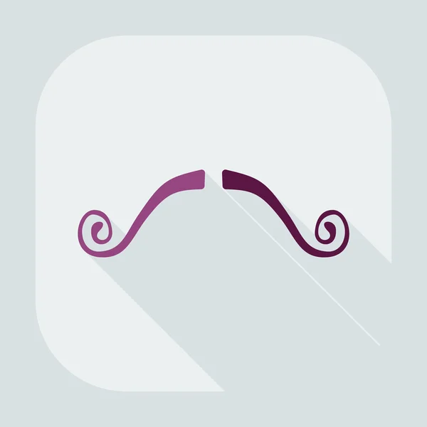 Platt modern design med skugga ikonen mustasch — Stock vektor