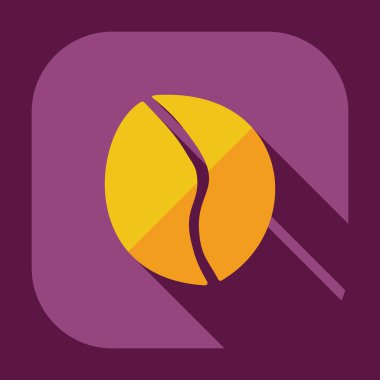 Gölge simgesi kahve ile düz modern tasarım