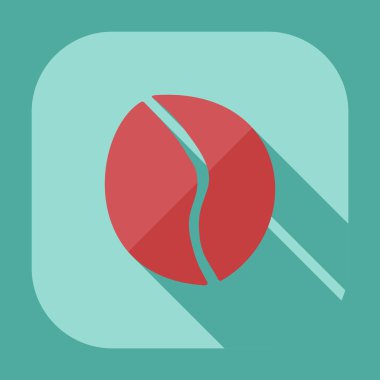 Gölge simgesi kahve ile düz modern tasarım